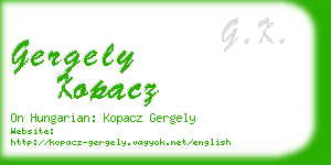 gergely kopacz business card